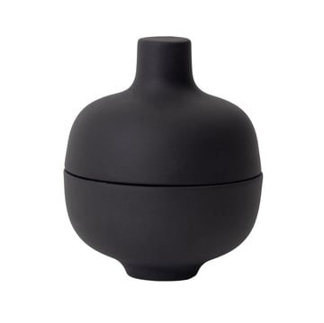 Design House Stockholm Sand skål med lock S Ø8,2 cm Black clay