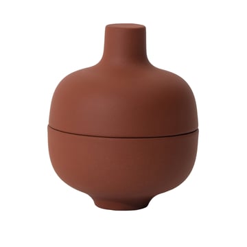 Design House Stockholm Sand skål med lock S Ø8,2 cm Red clay