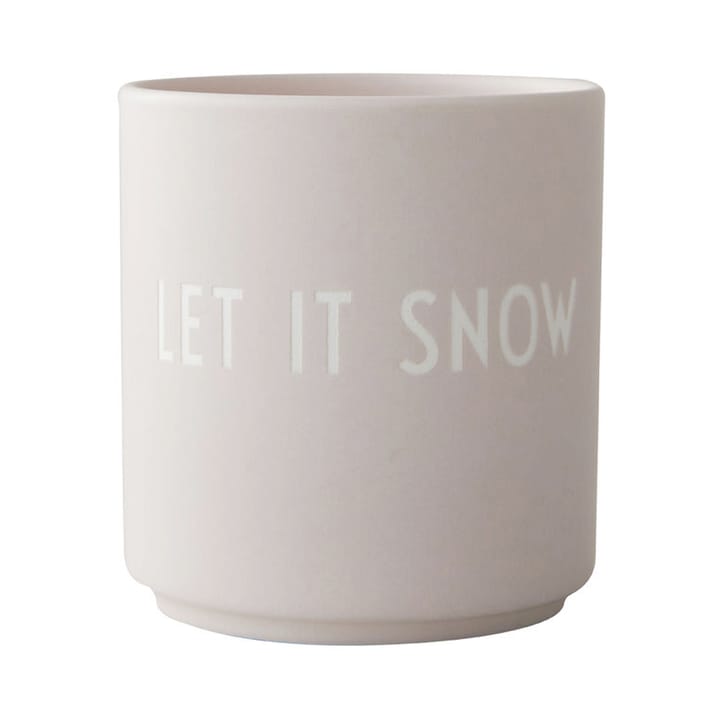 Design Letters favoritkopp 25 cl, Let it snow-pastel beige Design Letters