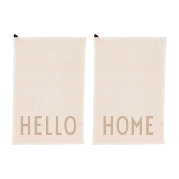 Design Letters Design Letters kökshandduk favorit 2 delar Hello-home-off white