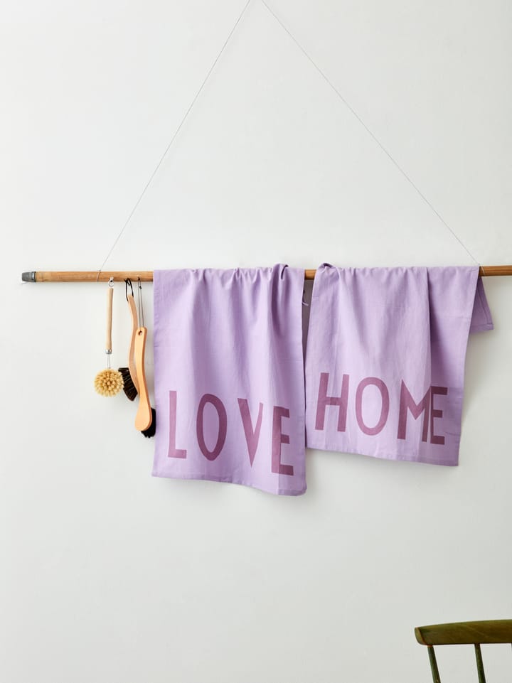 Design Letters kökshandduk favorit 2 delar, Love-home-lavender Design Letters