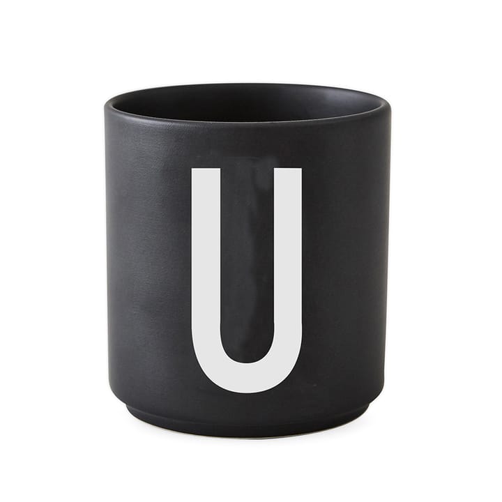 Design Letters kopp svart, U Design Letters