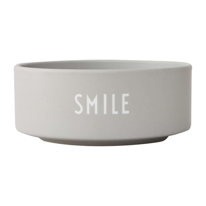 Design Letters snacksskål Ø12 cm, Smile-grey Design Letters