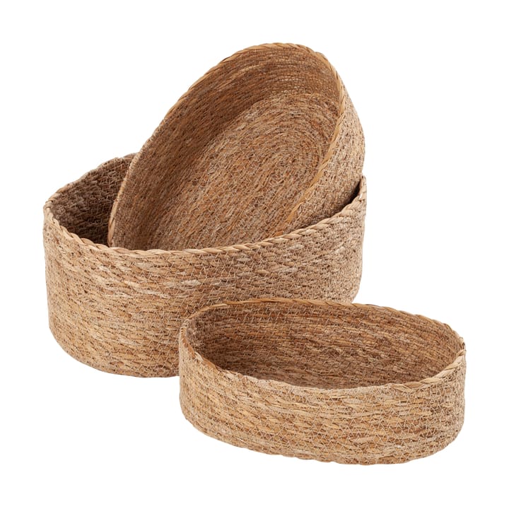 Emil brödkorg oval 3-pack, Natural Dixie