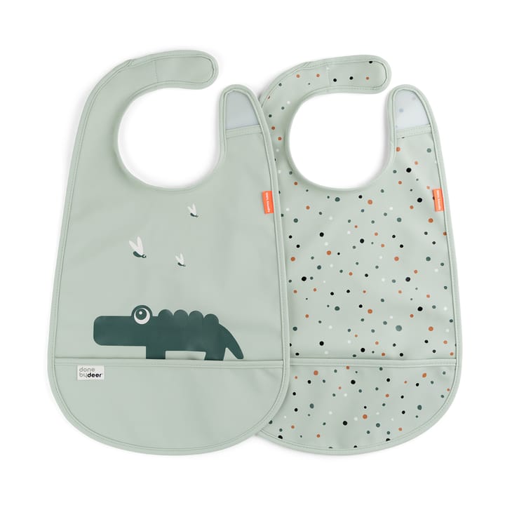 Croco haklapp med kardborre 2-pack, Green Done by deer