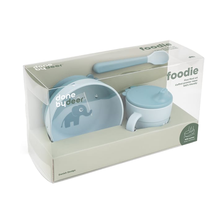 Elphee foodie first meal servisset 3 delar, Blue Done by deer