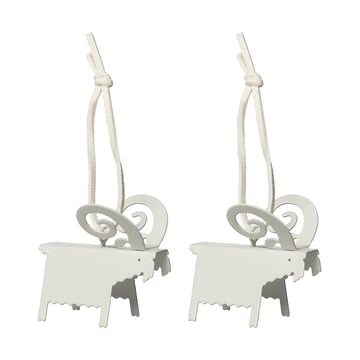 ERNST Ernst julhänge bock 2-pack Vit 7 cm