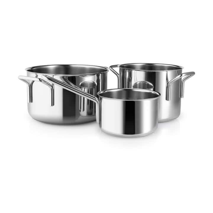 Eva Trio Stainless Steel grytset 3 delar, Rostfritt stål Eva Solo