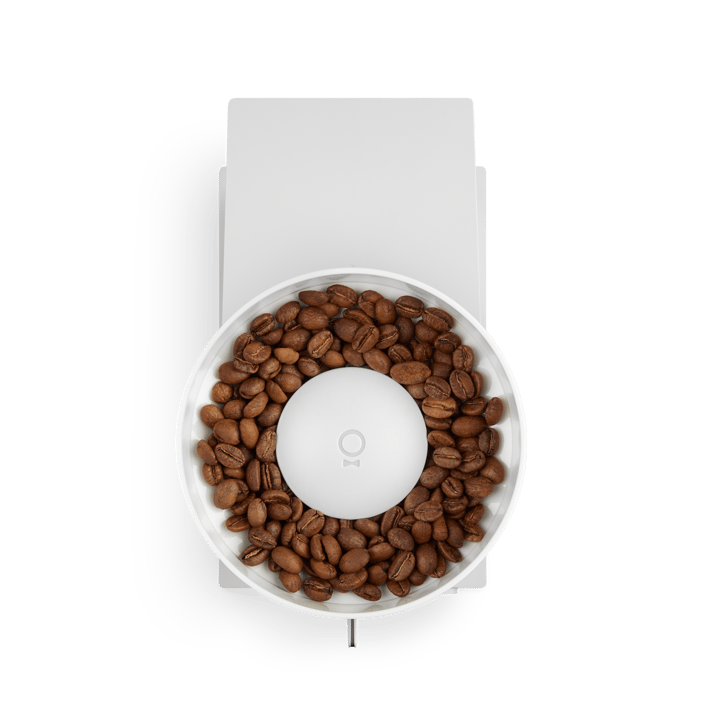 Opus Conical Burr elektrisk kaffekvarn, Matte white Fellow