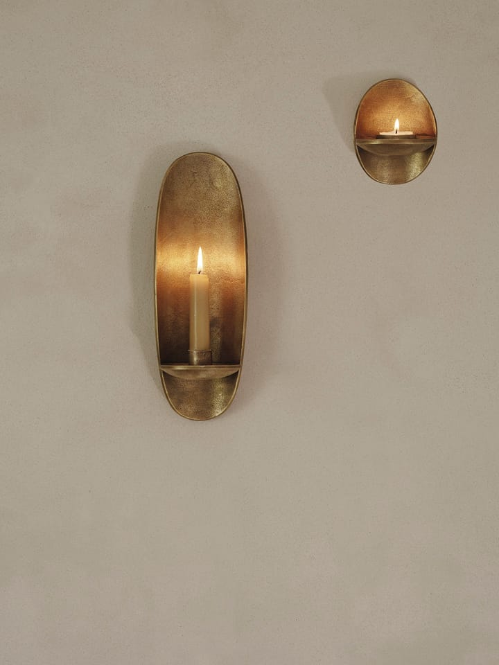 Agapé väggljusstake, Brass finish ferm LIVING