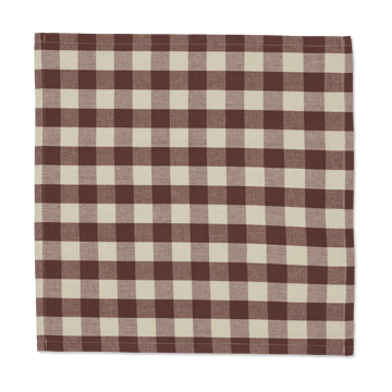 Bothy Check bomullsservett 40x40 cm 4-pack - Cinnamon-grey green - ferm LIVING