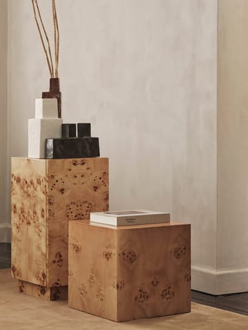 Burl Cube sidobord 40x40 cm - Natural - ferm LIVING