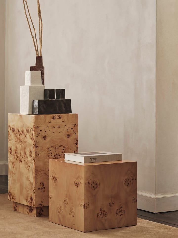 Burl Cube sidobord 40x40 cm, Natural ferm LIVING