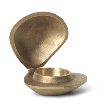 ferm LIVING Clam ljuslykta Brass