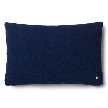 ferm LIVING Clean kudde bouclé 40×60 cm Deep Blue