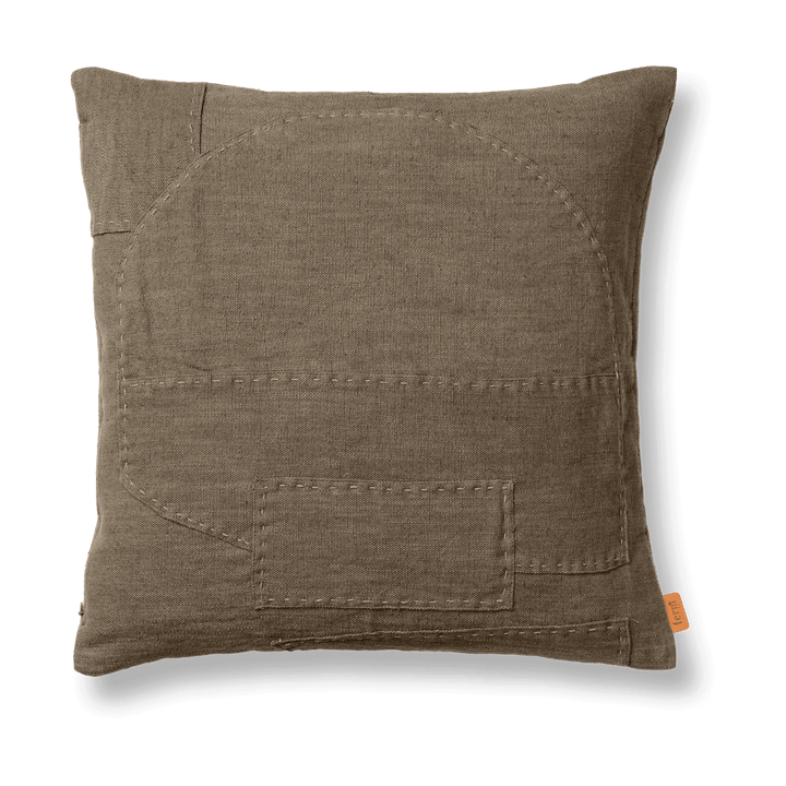 Darn kuddfodral 50x50 cm - Dark Taupe - Ferm LIVING