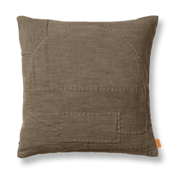 ferm LIVING Darn kuddfodral 50×50 cm Dark Taupe