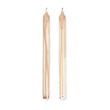 ferm LIVING Dryp stearinljus 2-pack Beige