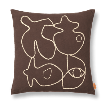 ferm LIVING Figure kuddfodral 50×50 cm Coffee-Sand