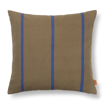 ferm LIVING Grand kudde 50×50 cm Olive-bright blue