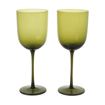 ferm LIVING Host rödvinsglas 36 cl 2-pack Moss Green