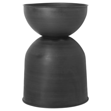 ferm LIVING Hourglass kruka stor Ø50 cm Svart-mörkgrå