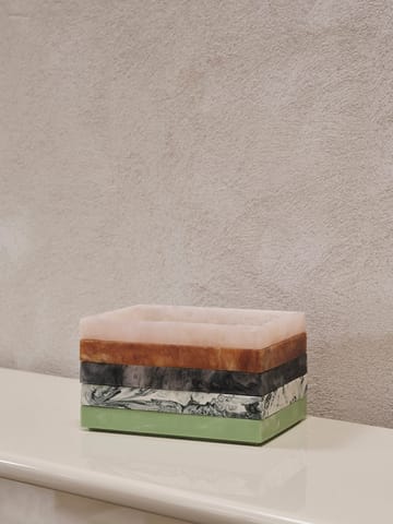 Mist dekorationsbricka 15x20 cm - Emerald-off white - ferm LIVING