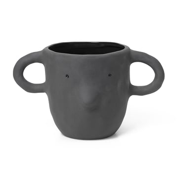 ferm LIVING Mus blomkruka XL Ø15 cm Dark grey