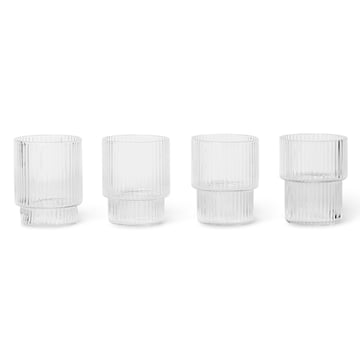 ferm LIVING Ripple espressoglas 6 cl 4-pack Klar