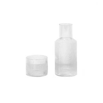 ferm LIVING Ripple small karaff set klar