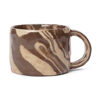 ferm LIVING Ryu mugg låg 20 cl Sand-brown