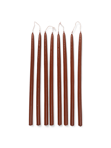 ferm LIVING Spike ljus Smala 28 cm 8-pack Rost