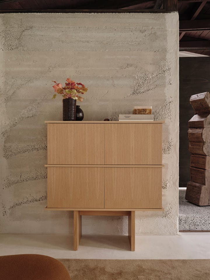 Stilt sideboard double 109x100 cm, Natural oak ferm LIVING