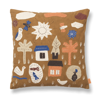 ferm LIVING Village kudde 40×40 cm Sugar Kelp