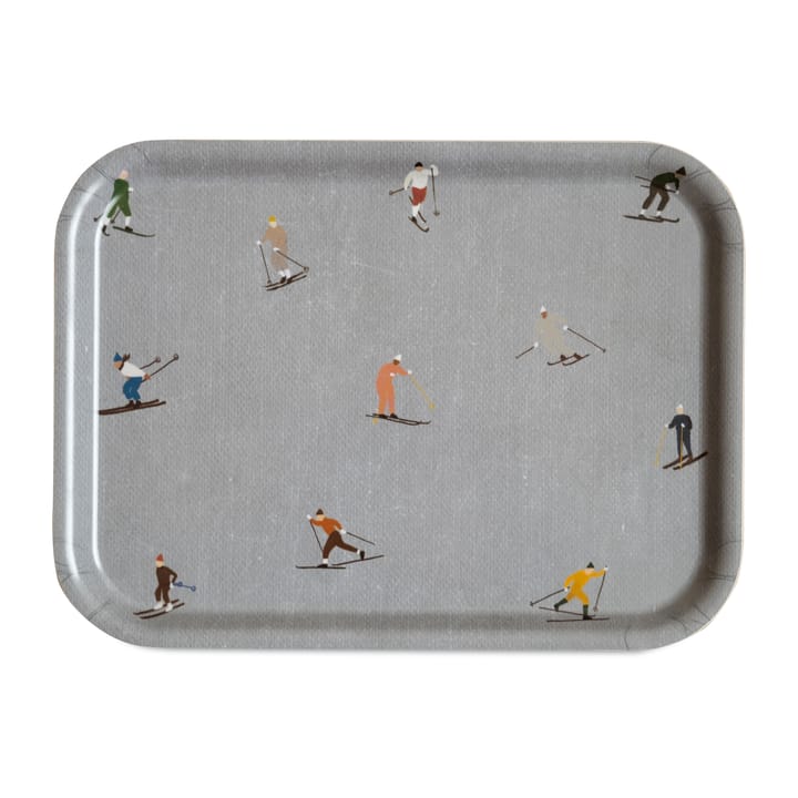 Skiers bricka 20x27 cm, Grå Fine Little Day