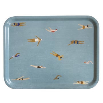 Fine Little Day Swimmers bricka 33×43 cm Blå