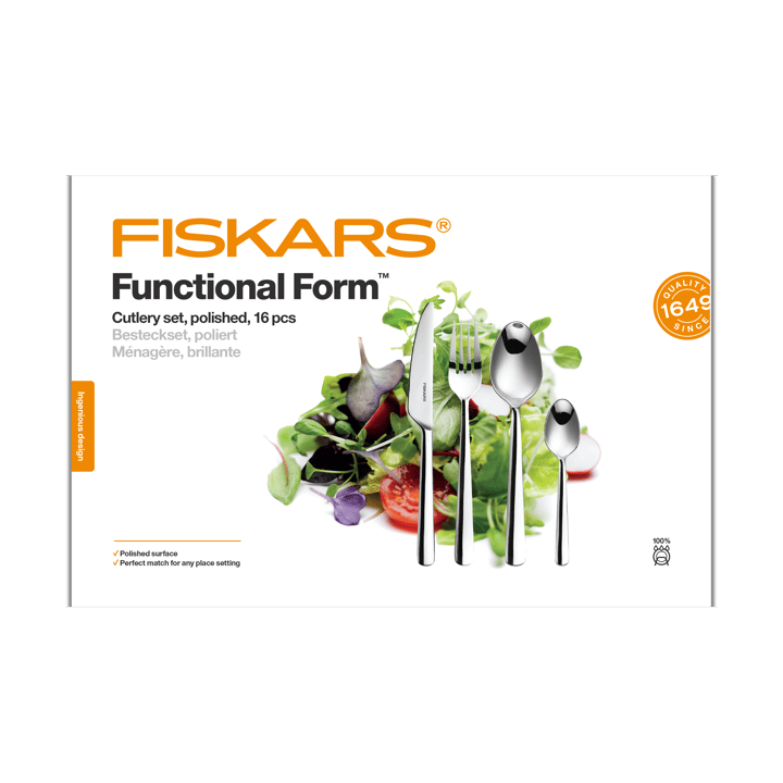 Functional Form bestickset blank, 16 delar Fiskars