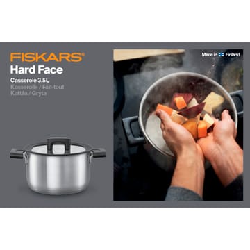 Hard Face Steel gryta med lock - 3,5 L - Fiskars