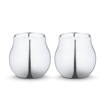 Georg Jensen Cafu ljuslykta 2-pack rostfritt stål