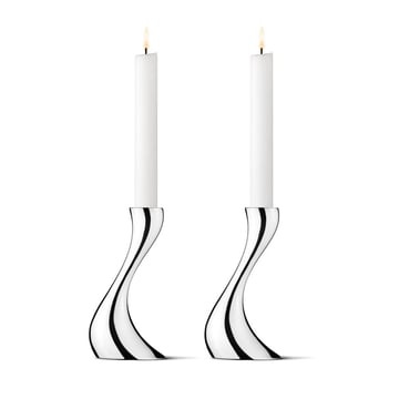 Georg Jensen Cobra ljusstake 2-pack liten 16 cm