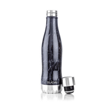 Glacial Glacial vattenflaska 400 ml Black marble