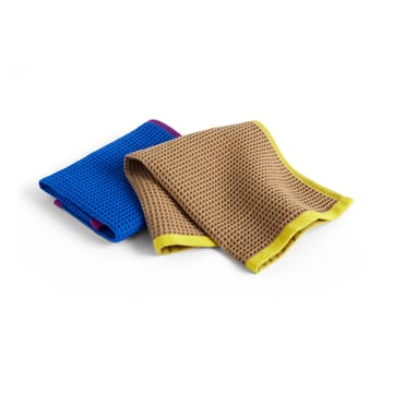 Canteen disktrasa 31x31 cm 2-pack - Blue/fuchsia-Beige/yellow - HAY