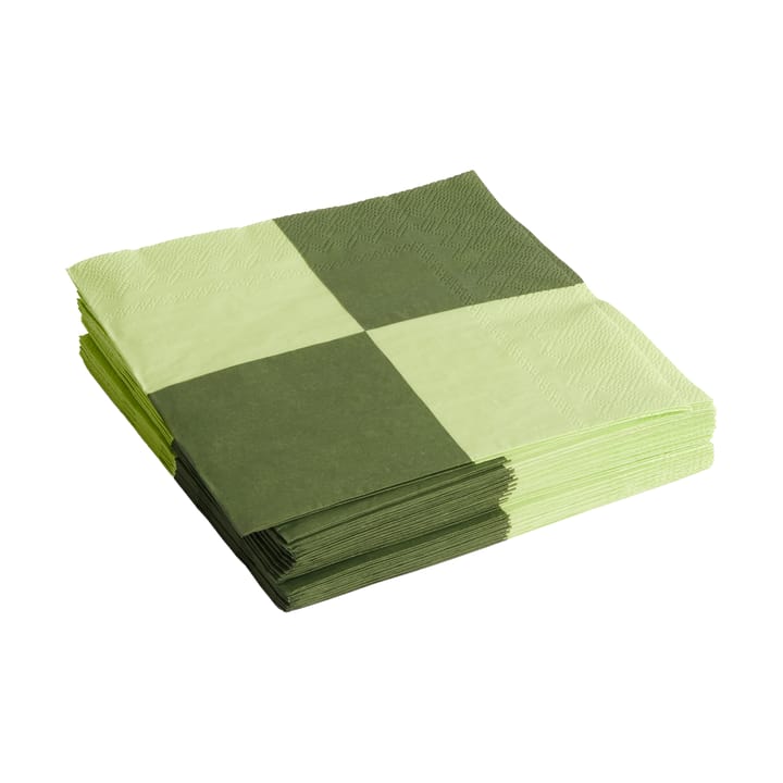 Pattern Dinner Check servett 40x40 cm 20-pack, Light green-dusty green L HAY