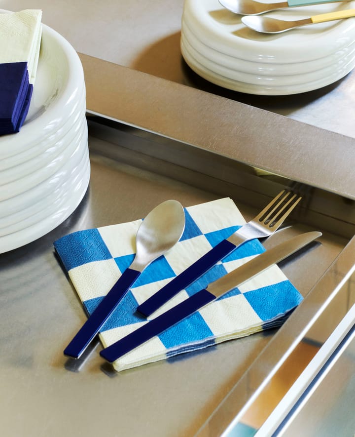 Pattern Dinner Check servett 40x40 cm 20-pack, Off white-blues M HAY