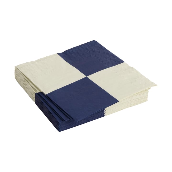 Pattern Lunch Check servett 33x33 cm 20-pack - Off white-dark blue L - HAY