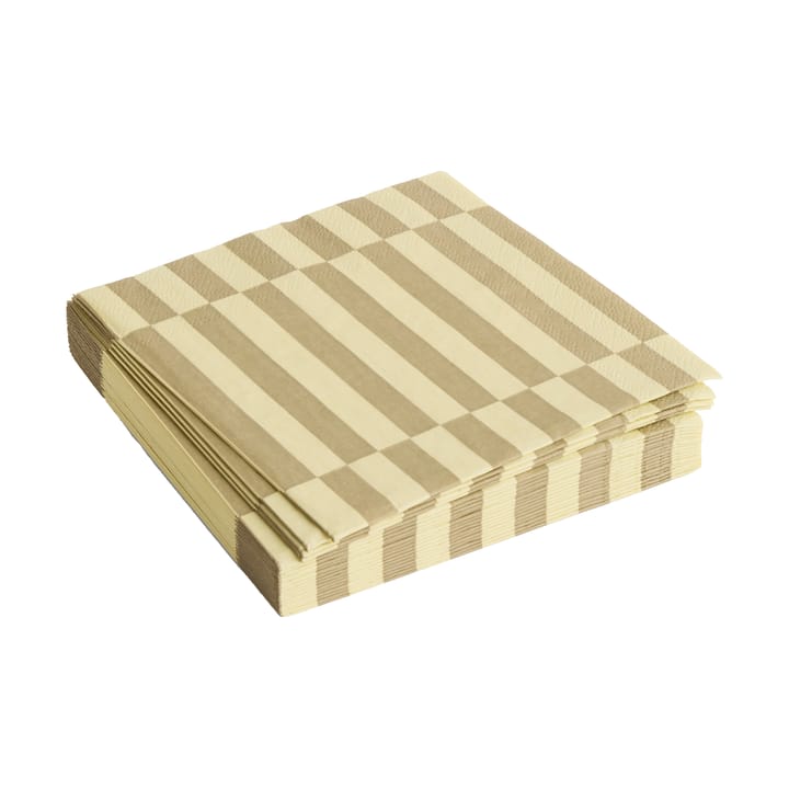 Pattern Lunch Stripe servett 33x33 cm 20-pack - Cream-sand pillar - HAY