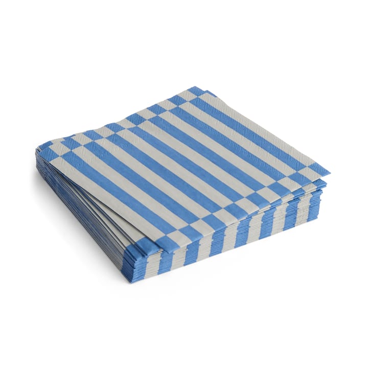 Pattern Lunch Stripe servett 33x33 cm 20-pack, Grey-blue pillar HAY