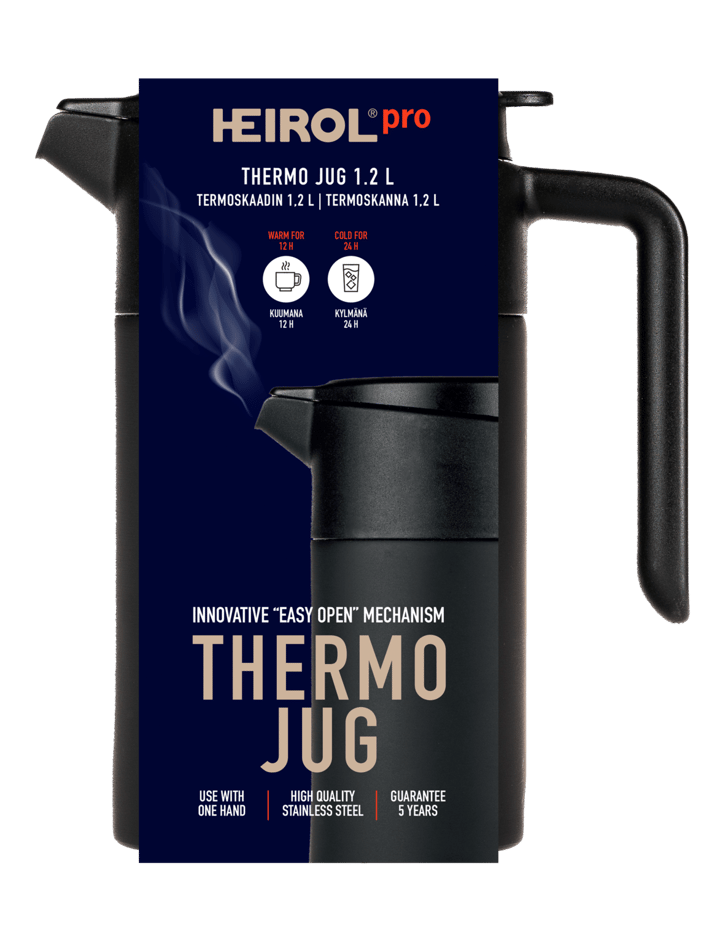 Heirol termoskanna 1,2 l, Svart Heirol