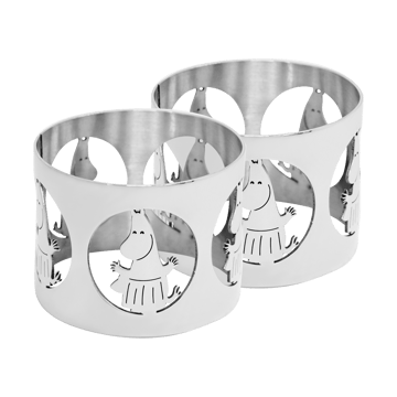 Hilke Collection Hilke X Mumin servettring Moominmamma 2-pack Förnicklad mässing