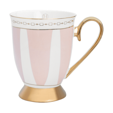 Hilke Collection Strisce Rosa mugg 28 cl Rosa-vit-guld